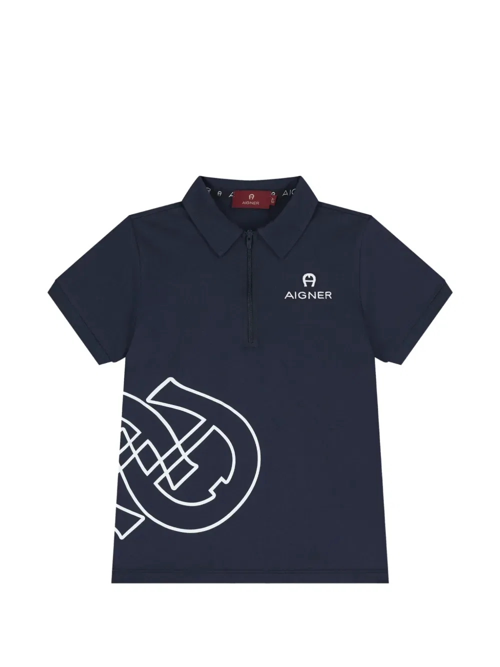 Поло с логотипом Aigner Kids, синий