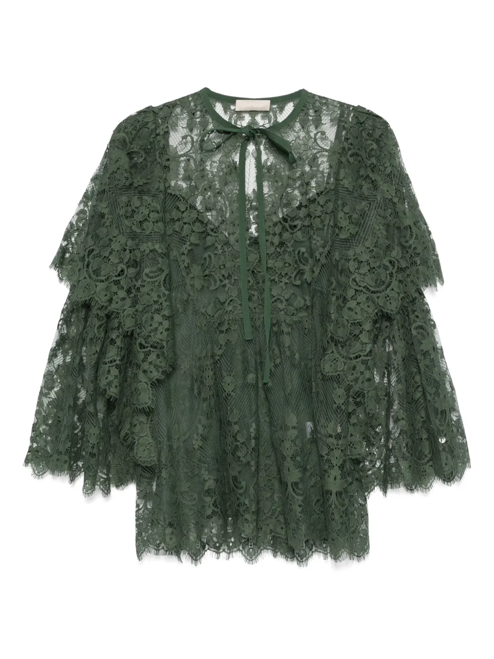 

Блузка со шнуровкой Elie Saab, зеленый