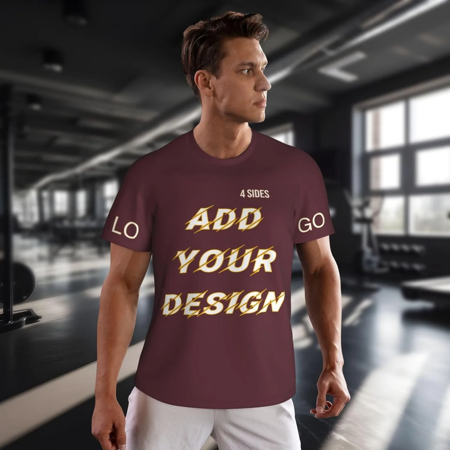 Футболка мужская Custom T Shirts с принтом на 4 сторонах — фото 2