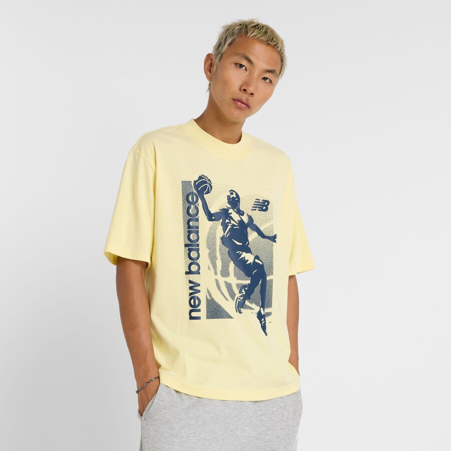 

Рубашка new balance Hoops Graphic Vintage, желтый