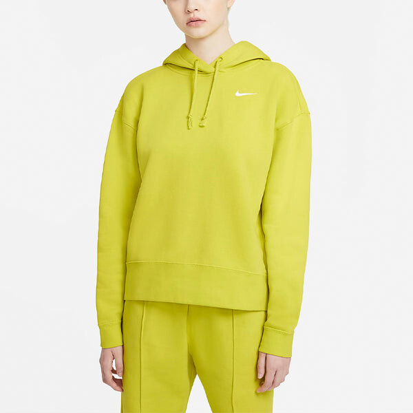 Свитер sportswear casual sports hooded long sleeves hoodie yellow green lime Nike, зеленый — фото 3