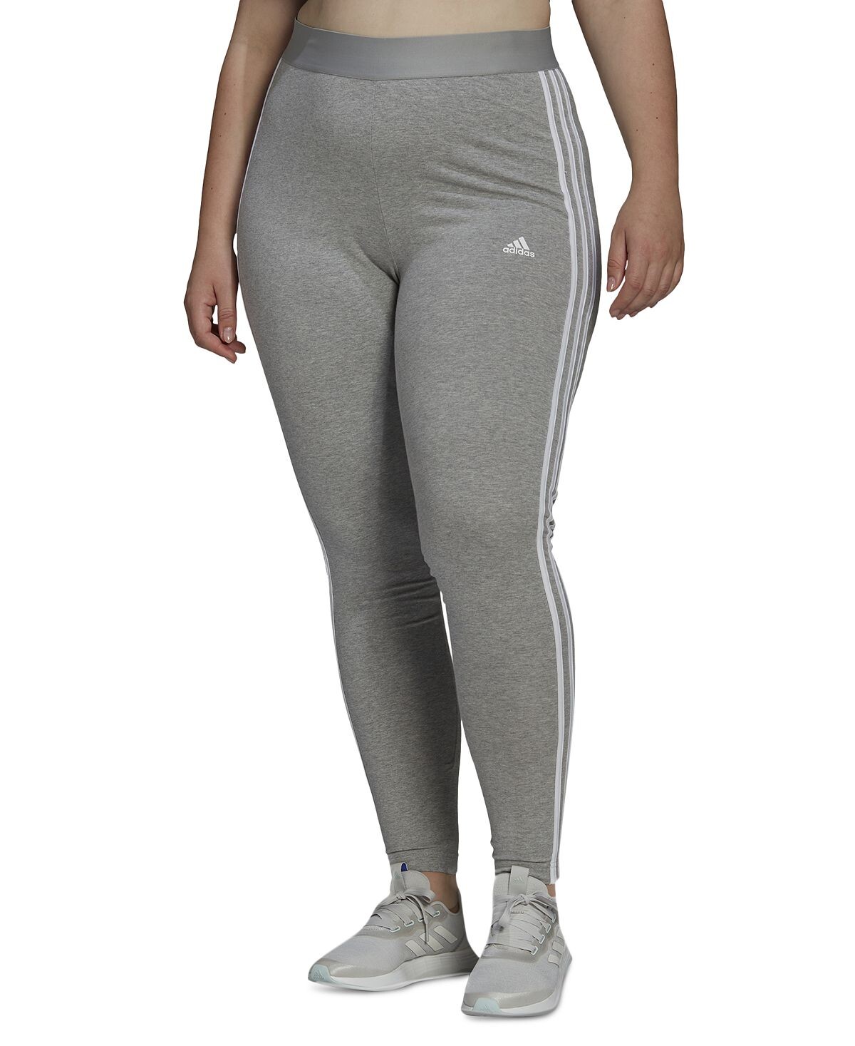 

Женские хлопковые леггинсы в полный рост с 3 полосками, XS-4X adidas