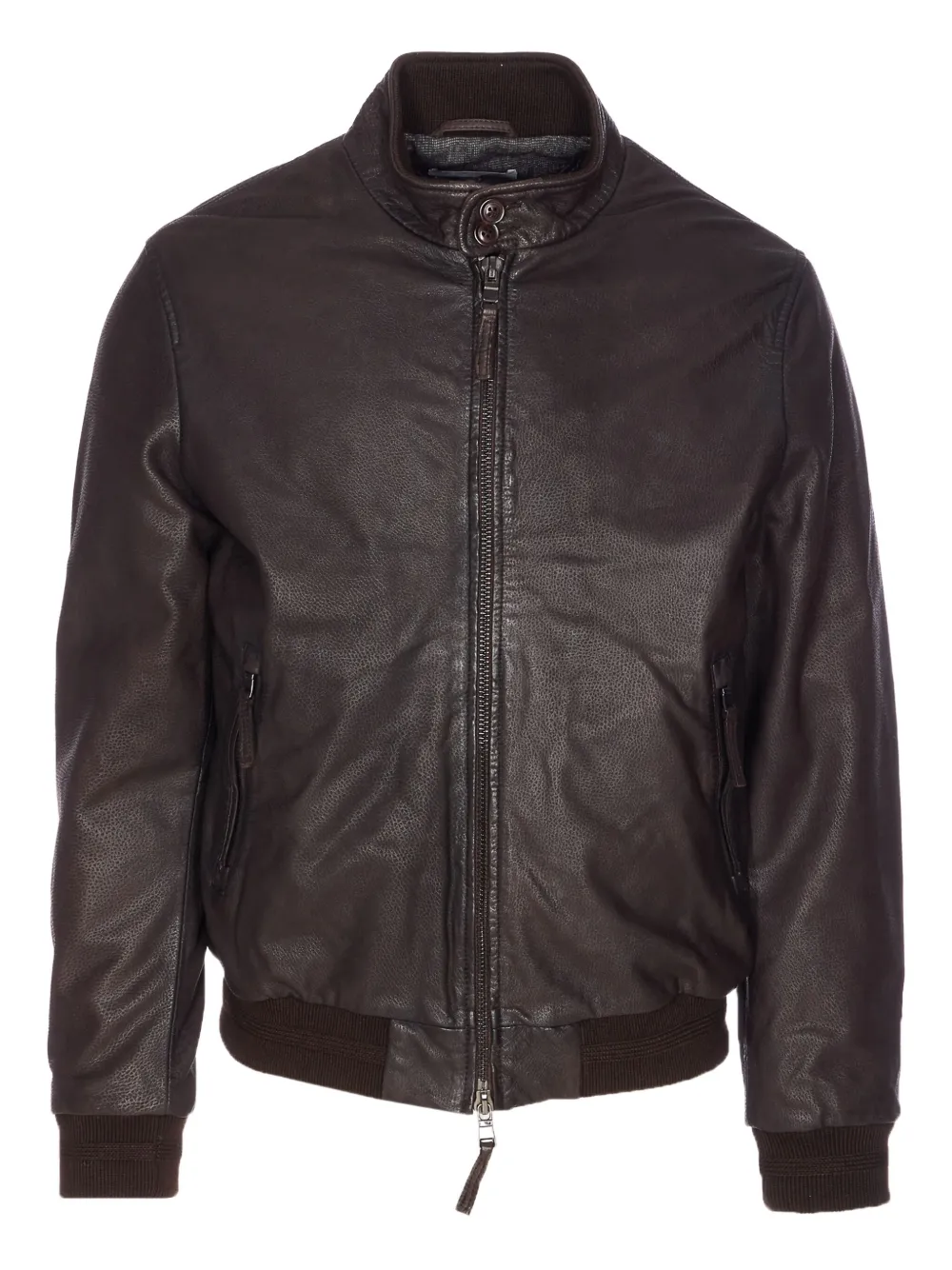 

Кожаная куртка на молнии Sword, коричневый