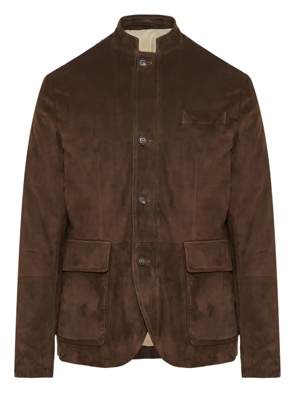 

Замшевая куртка на пуговицах Eleventy, коричневый