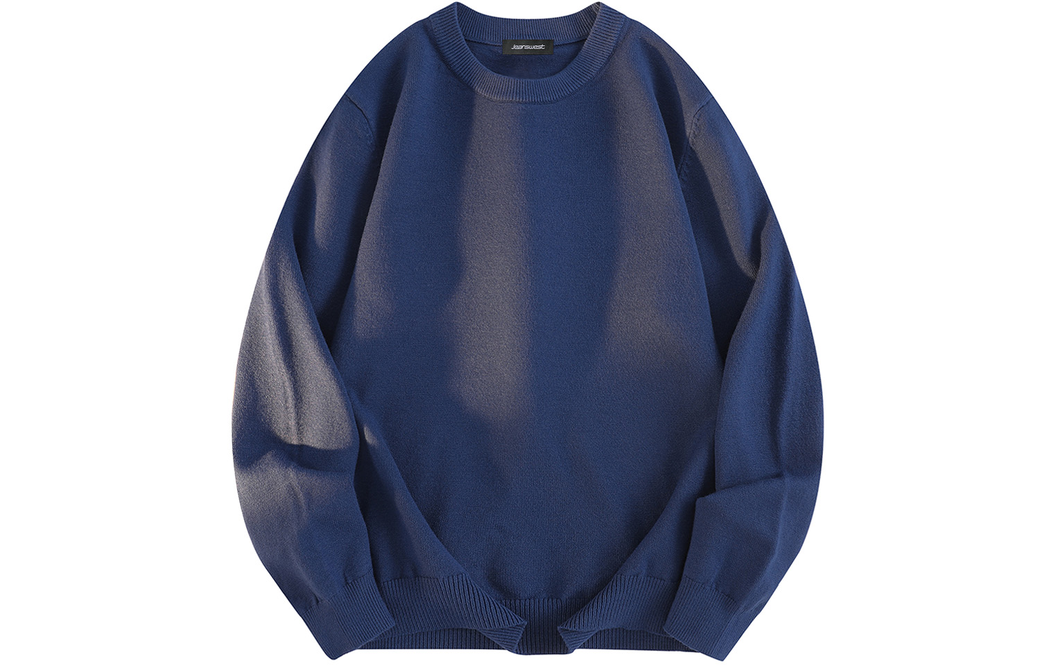 

Свитер унисекс с высоким воротником, утепленный, на флисовой подкладке, базовый слой Jeanswest, fresh denim синий crew neck