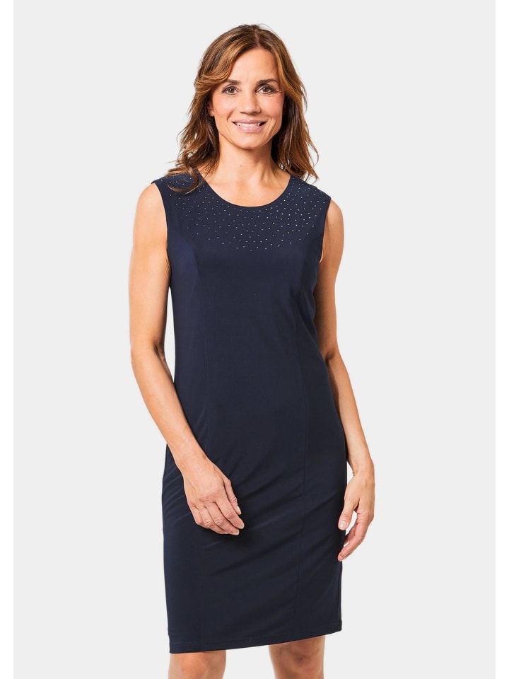 

Платье с жакетом; платье с тонким шифоновым жакетом темно-синего цвета GOLDNER