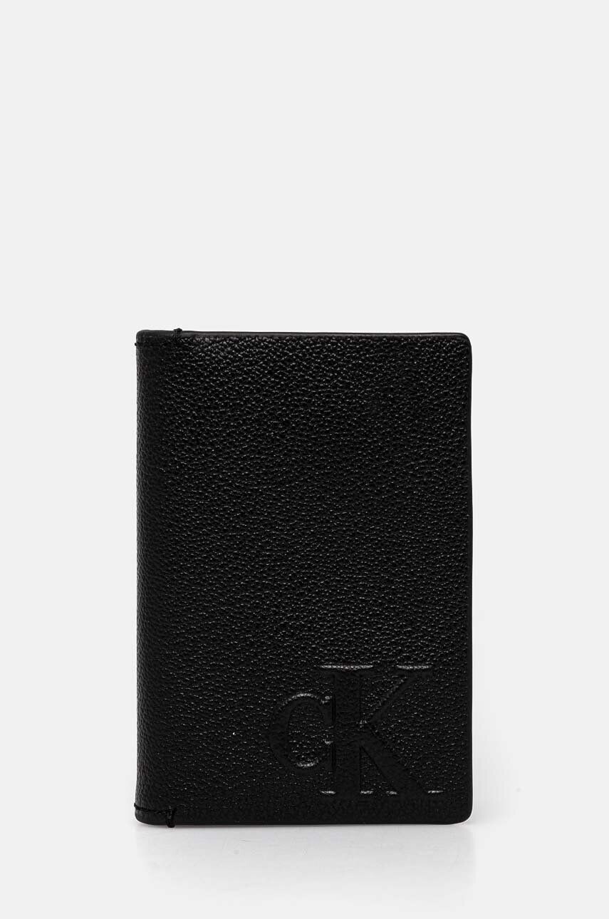 

Кожаный визитница Calvin Klein Jeans, черный