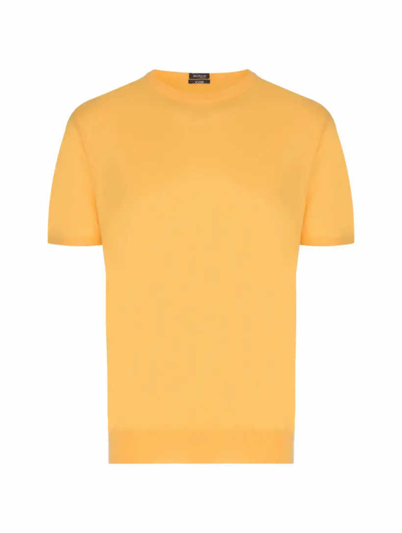 

Хлопковая футболка Kiton, жёлтый