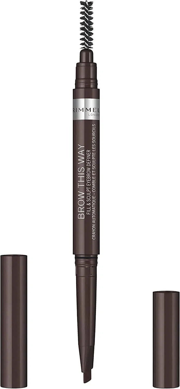 Карандаш для бровей Ri ммel Brow This Way 2 в 1 Fix & Sculpt Dark Brown Rimmel — фото 2