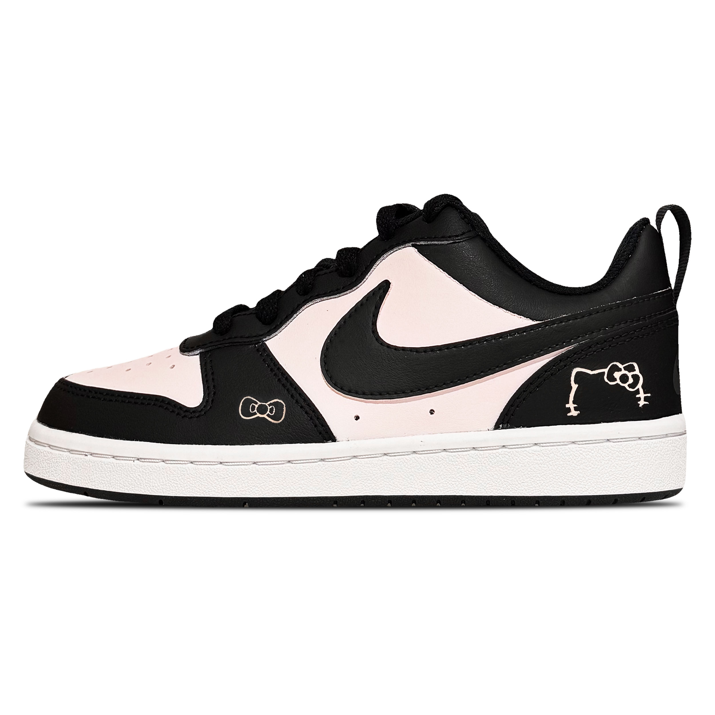 

Детские кроссовки для скейтбординга Court Borough Low 2 Low Top для подростков Nike, черный/розовый