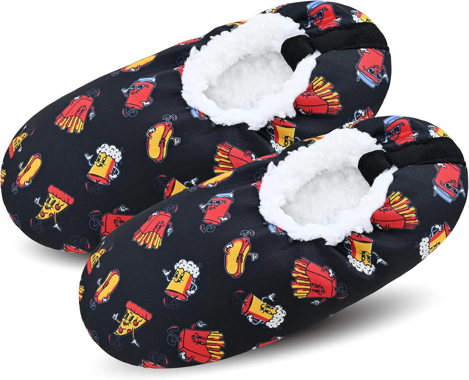 

Мужские мягкие носки-тапочки DICUIRD с противоскользящей подошвой, уютная и теплая подкладка из шерпы, домашние тапочки с мягкой подошвой, Fries