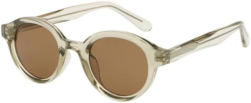 

Ретро солнцезащитные очки для женщин, ацетатные, мужские, сине-зелено-черные, круглые, солнцезащитные очки для мужчин, защита от ультрафиолета UV400, унисекс MTZJH, Light Green Brown