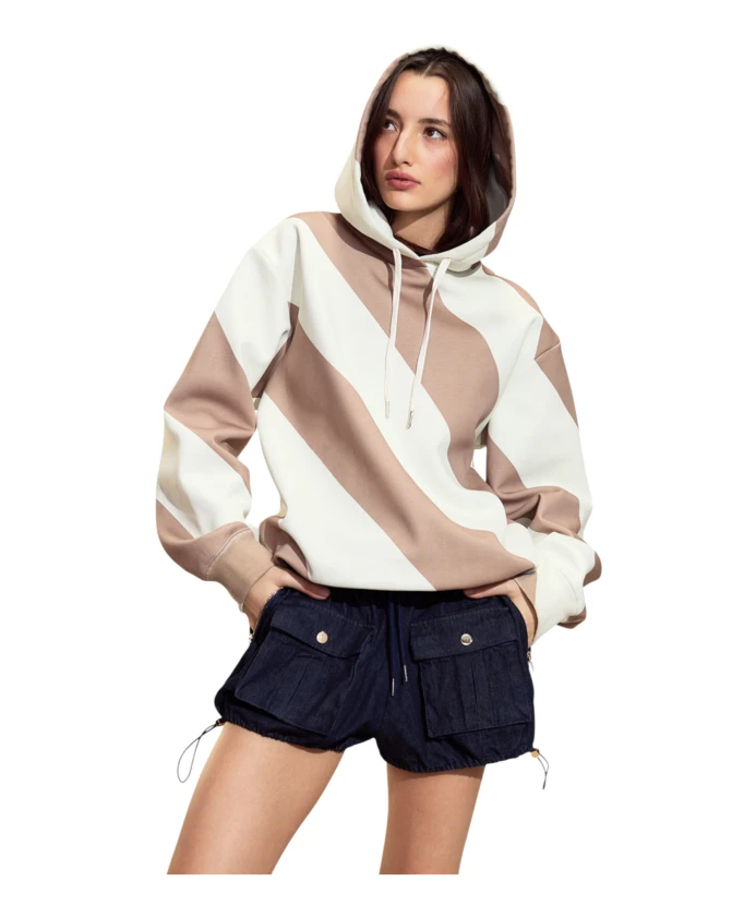 

Толстовка в полоску Cynthia Rowley, коричневый