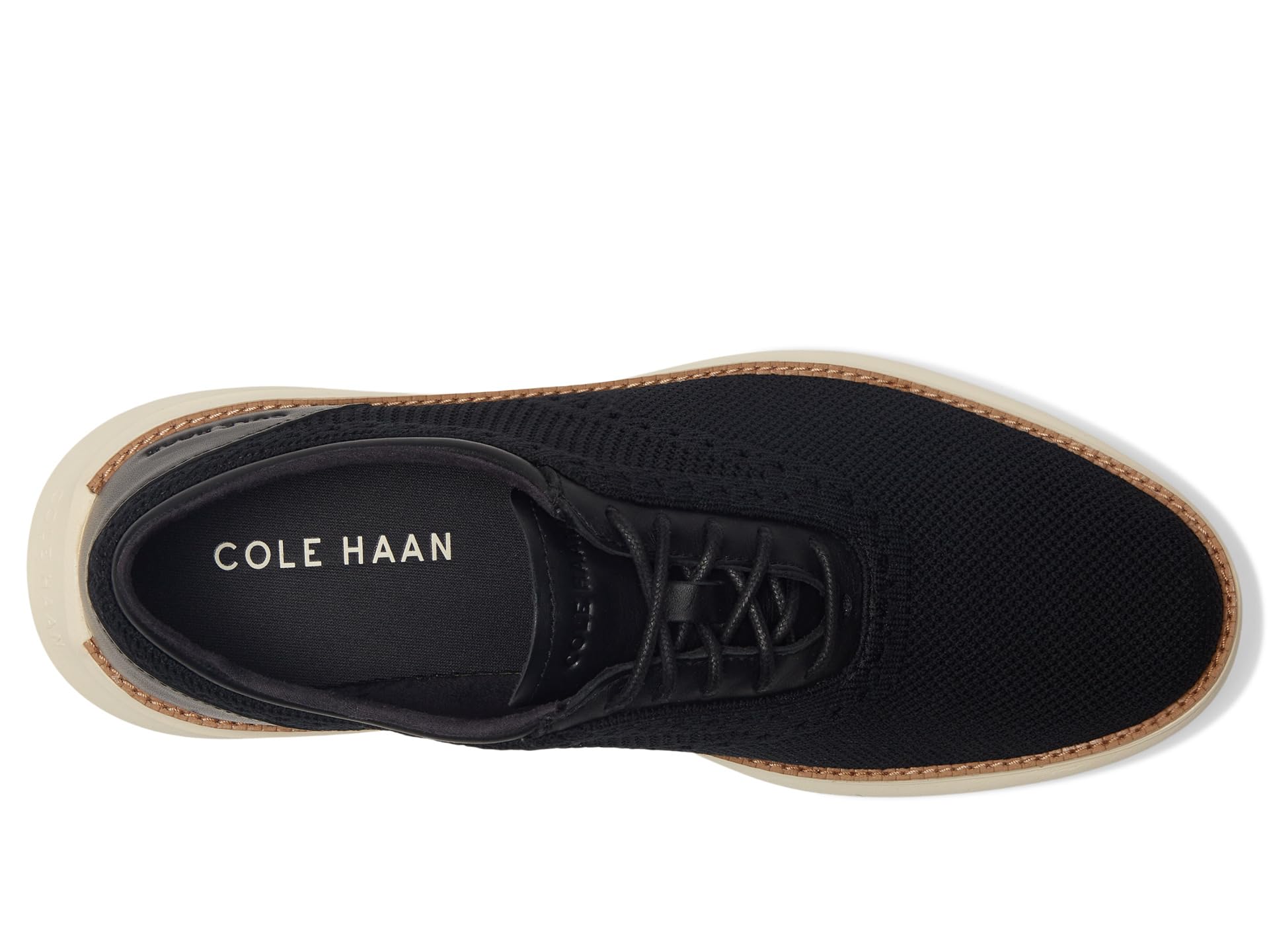 Туфли Cole Haan Grand Remix Knit Oxford, цвет Black/Ivory — фото 2
