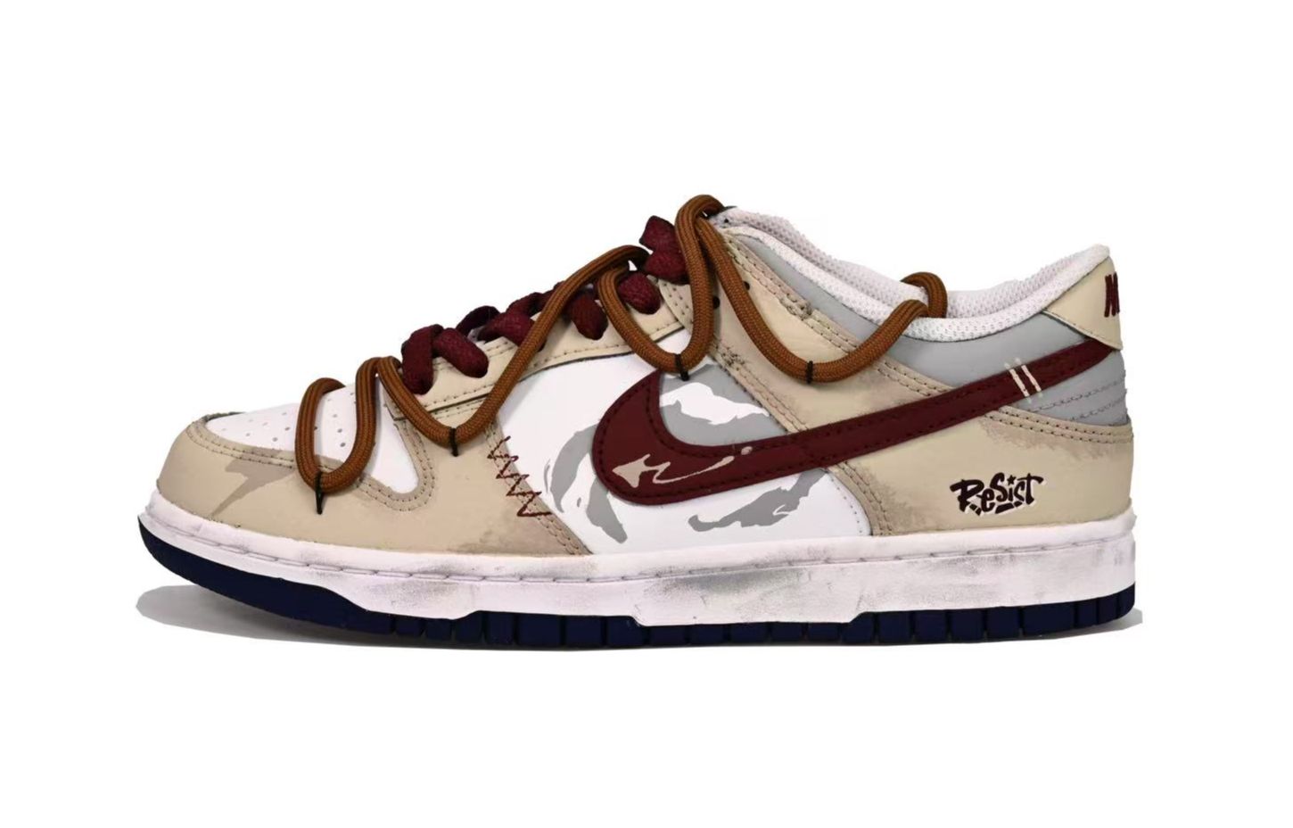 

Детские кроссовки для скейтбординга Dunk Low Top для подростков Nike, коричневый