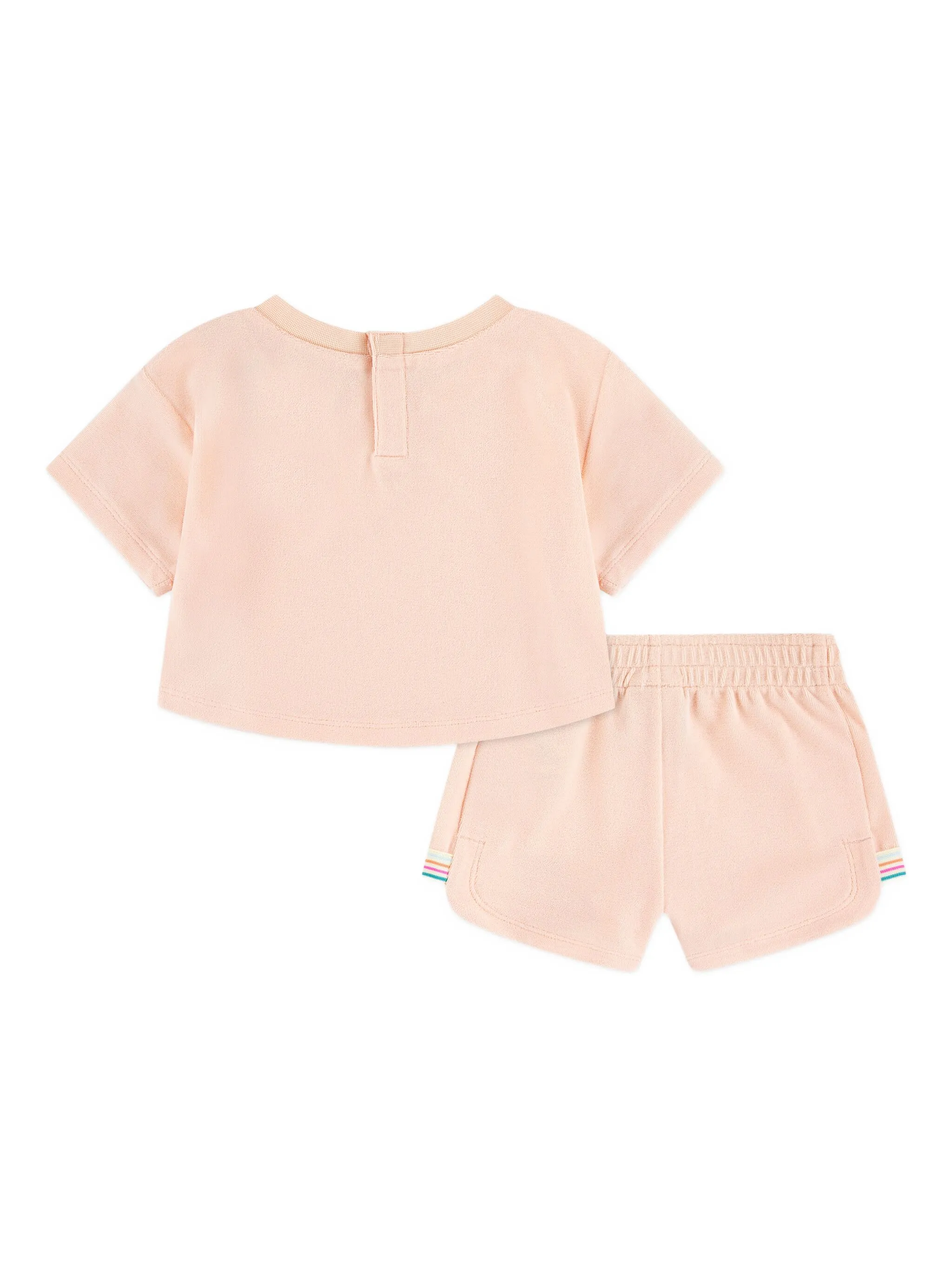 

Комплект Lets Roll из топа и шортов с вышитым логотипом Nike Kids, розовый