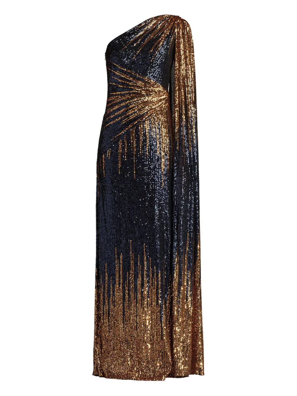 

Платье Marseille на одно плечо с пайетками Tadashi Shoji, синий