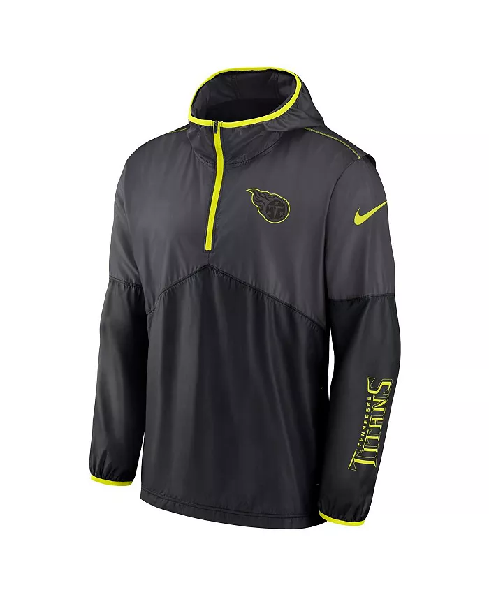Мужская толстовка с молнией до середины Anthracite Tennessee Titans Volt Nike — фото 2