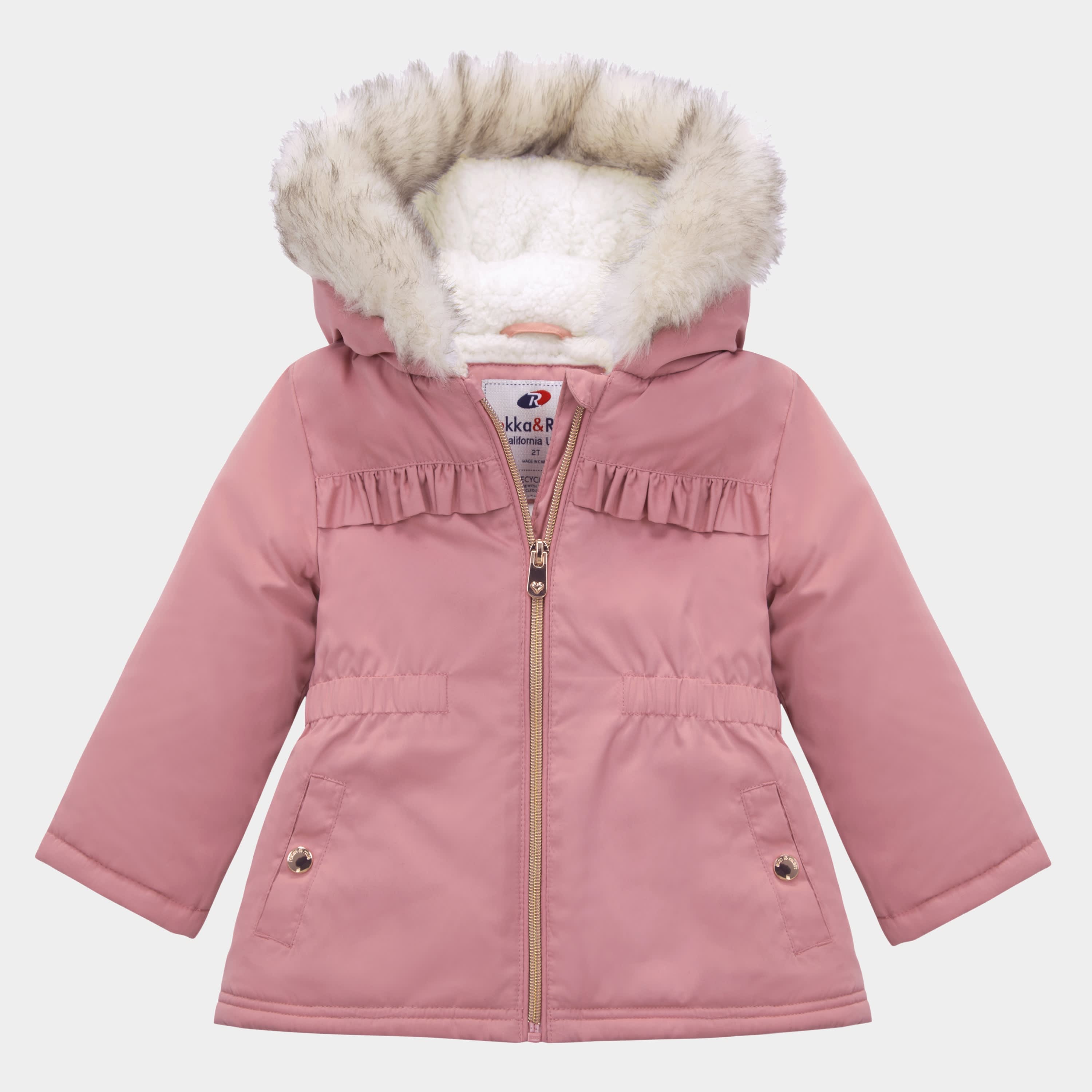 

Детская флисовая парка Rokka&Rolla для девочек, розовый