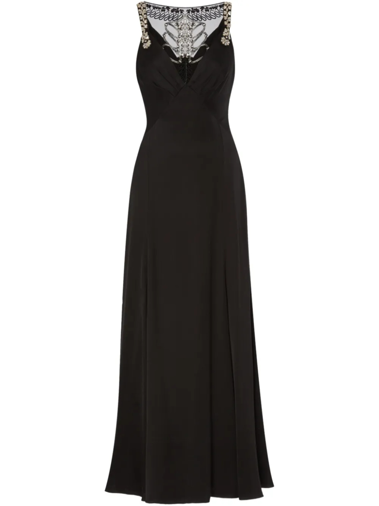 

Платье макси с V-образным вырезом Temperley London, черный