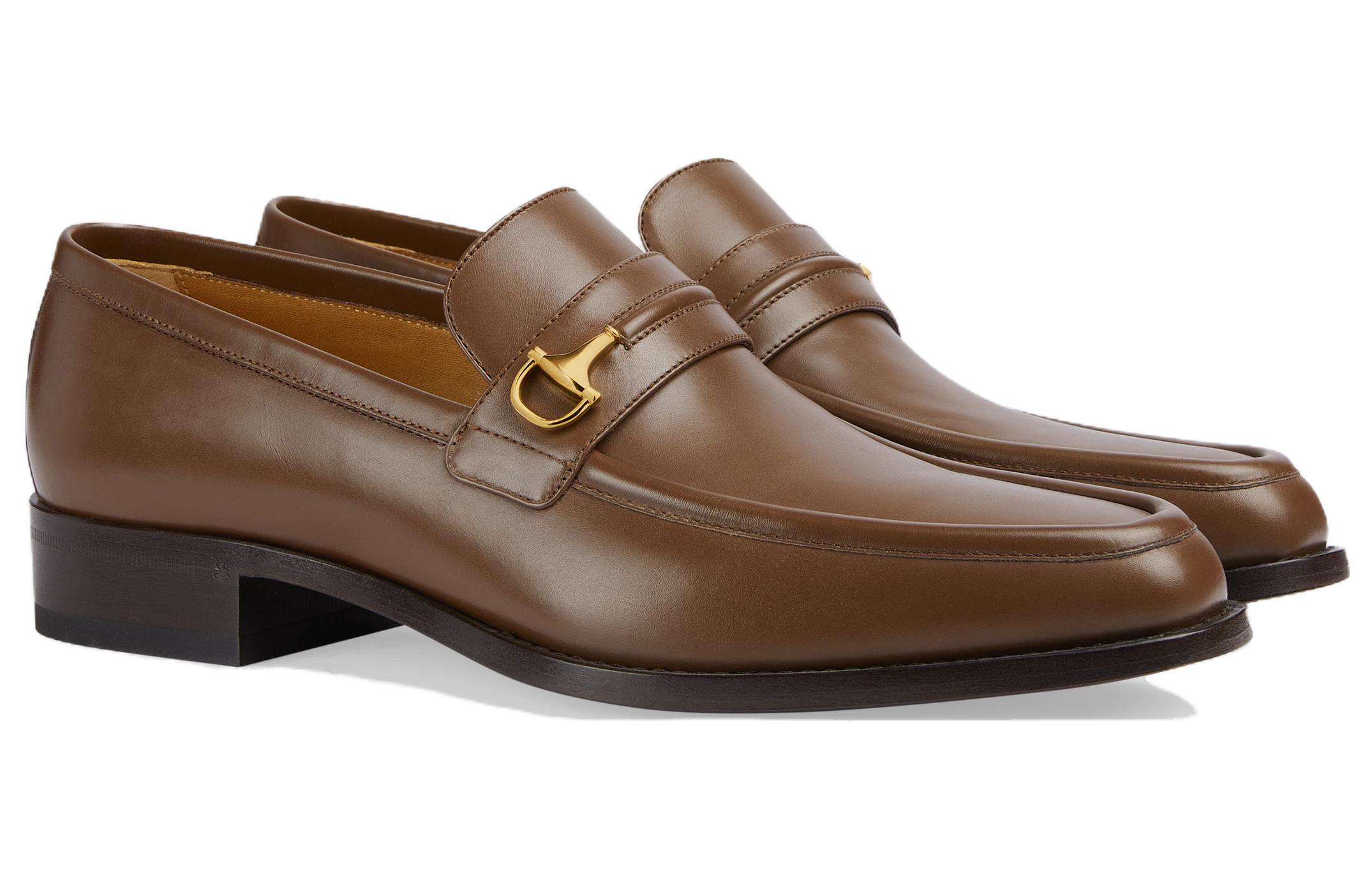 Конские биты Лоферы Мужские Коричневый GUCCI — фото 3