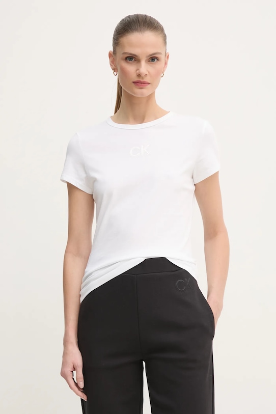 

Хлопковая футболка Calvin Klein, белый