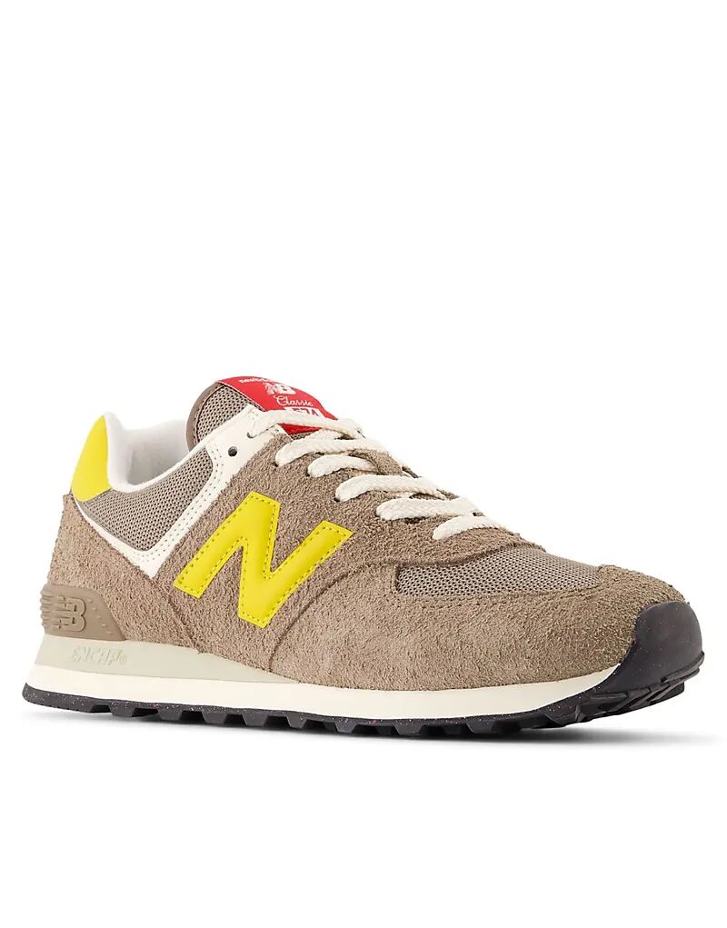 Кроссовки New Balance 574 в цвете «гриб» — фото 3