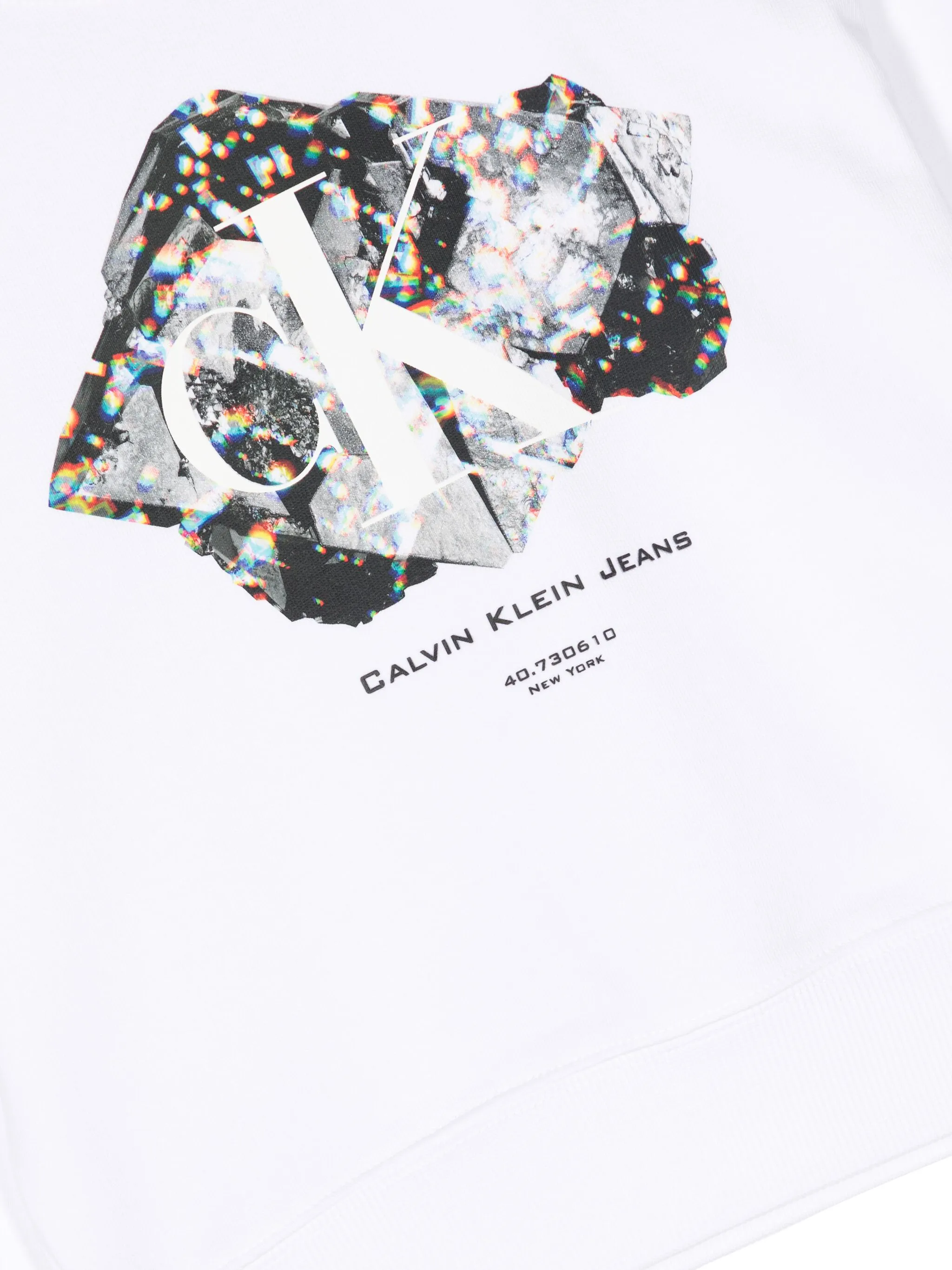 Толстовка с графичным принтом Calvin Klein Kids, белый — фото 3