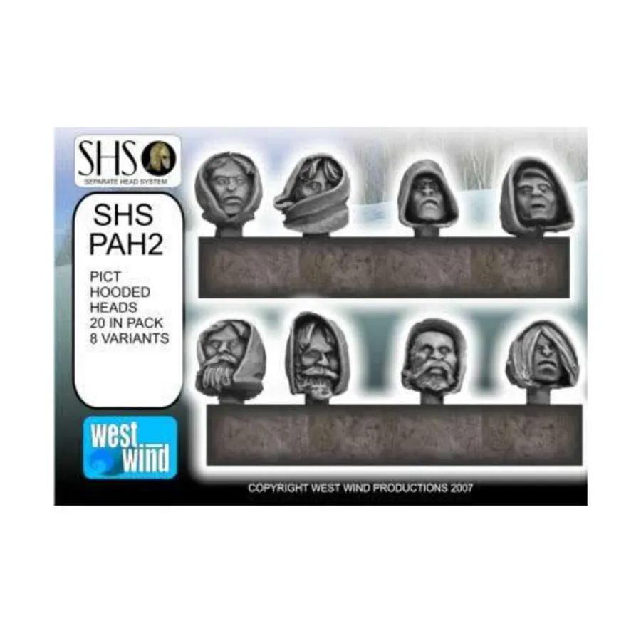 

Пиктские головы с капюшонами, Arthurians - Separate Heads System (28mm)