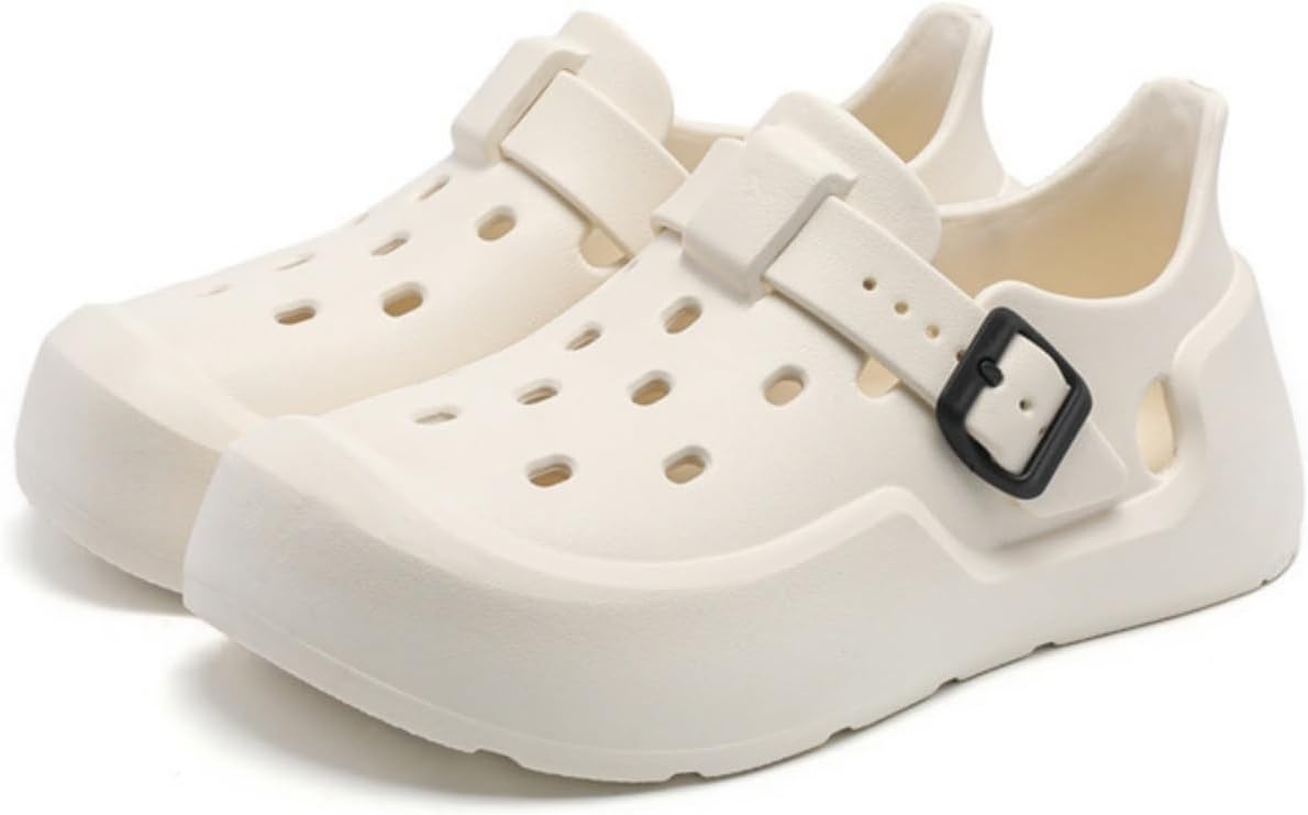 

Мужские сабо с регулируемой пряжкой - слипоны для воды для пляжа, бассейна и сада, удобная повседневная обувь для улицы, быстросохнущие сандалии для взрослых Yrzhgdl, белый