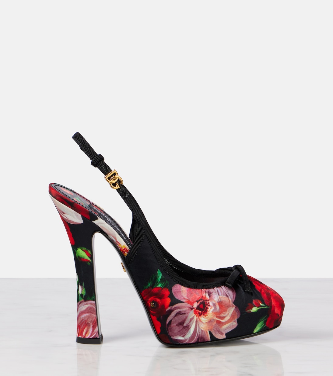 Vally 105 туфли-лодочки на ремешке из цветного атласа Dolce&Gabbana, B.Rose Antiche F.Ner — фото 4
