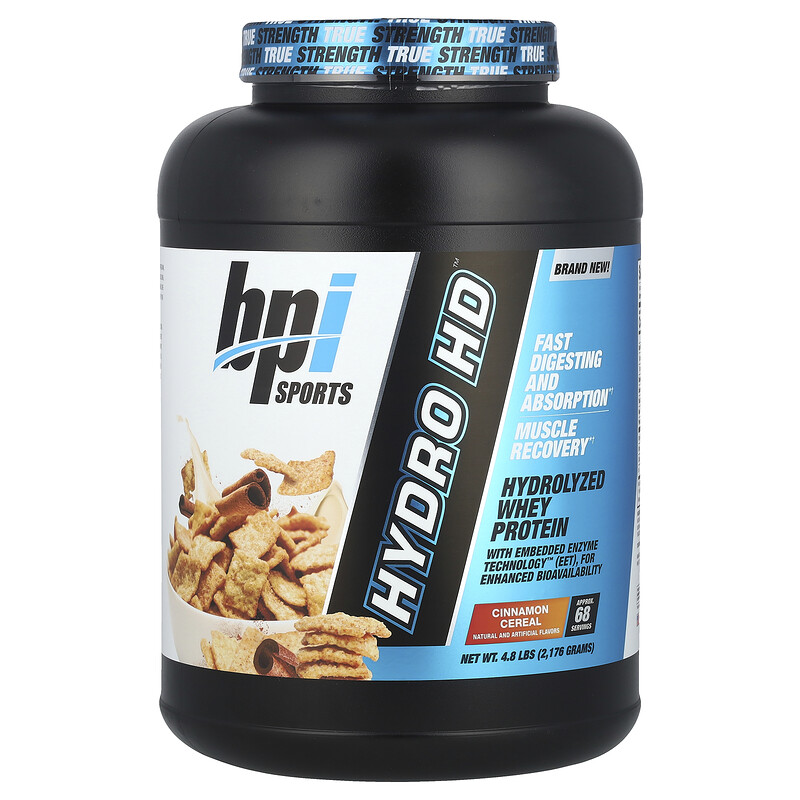 

BPI Sports, Hydro HD , гидролизованный сывороточный протеин, хлопья с корицей, 2176 г (4,8 фунта)