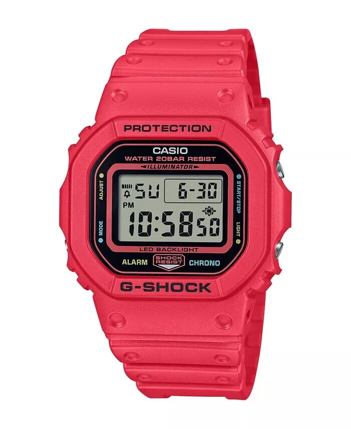 

Мужские часы из красной смолы, 48,9 мм, DW5600EP-4 G-Shock, красный