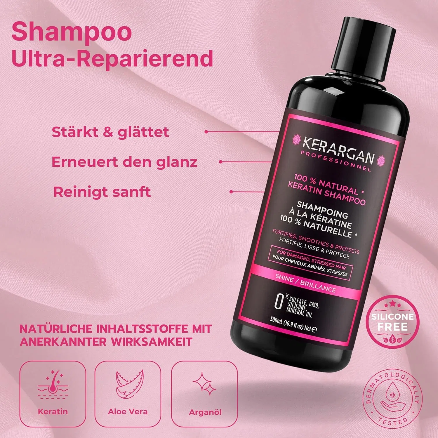 Комплект Kerargan Ultra Repair с кератином для поврежденных волос Kerargan — фото 3