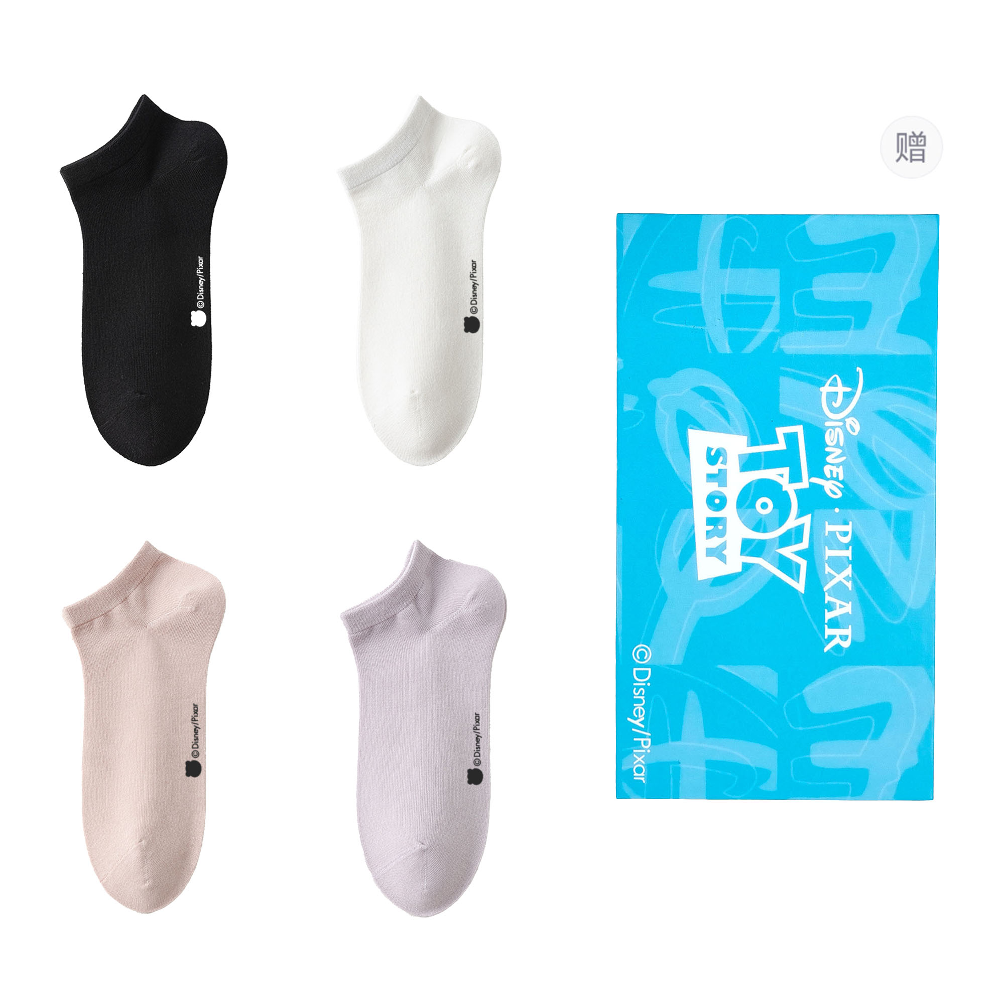 

Женские носки щиколотка Shopping Bag 4 Pack Disney, черный/белый/розовый/фиолетовый