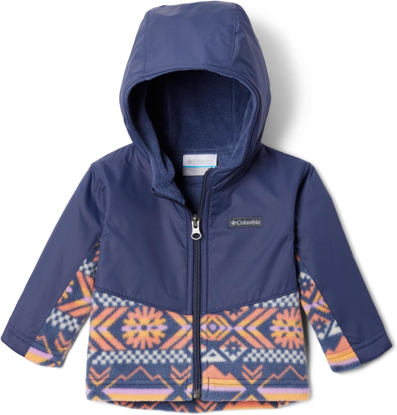 Толстовка с капюшоном Columbia baby-girls Steens Mt Overlay, Nocturnal Checkered Peaks, Nocturnal — фото 4