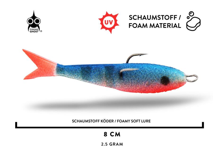 

FISHINGGHOST Мягкая приманка - Spongy One - 2,5 г - УФ-синий