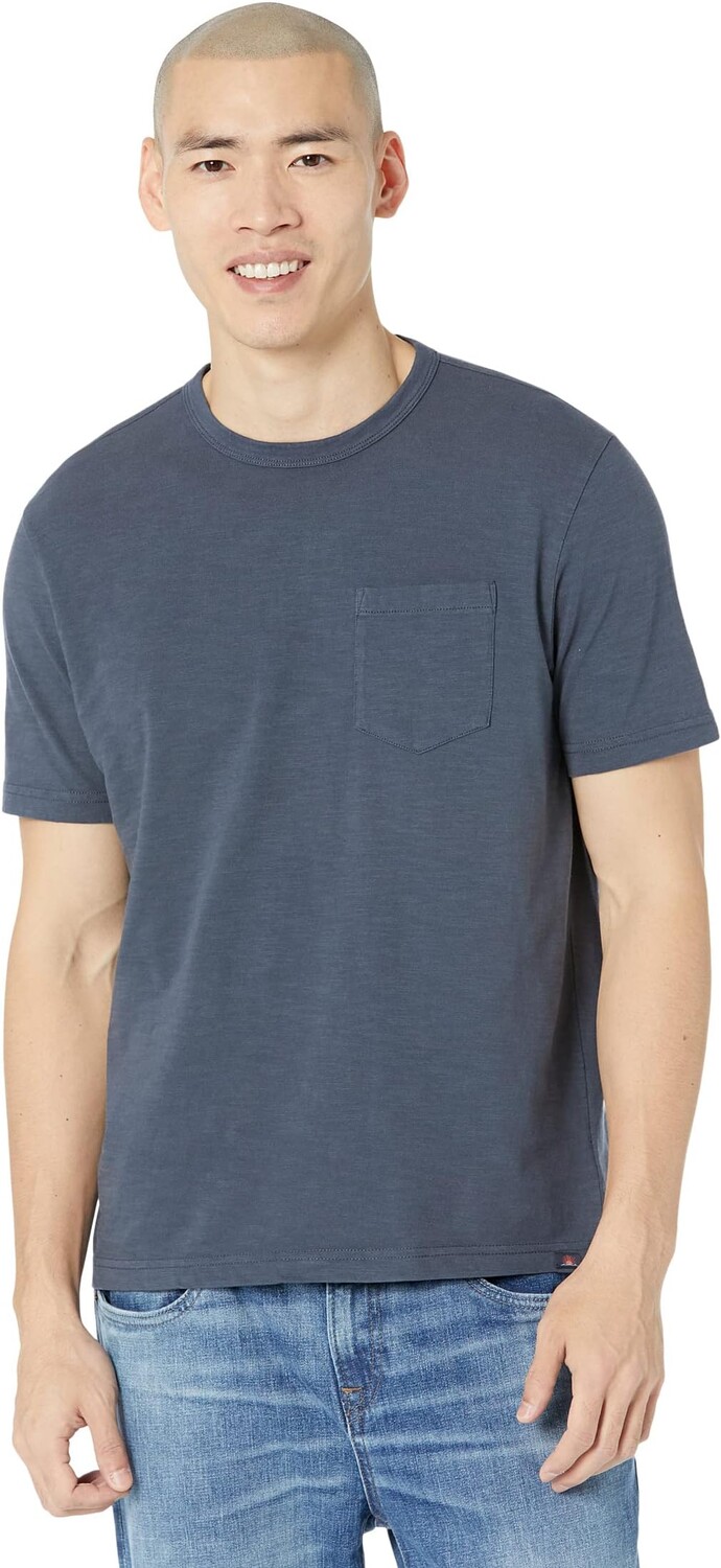 

Выцветшая футболка с карманами Faherty, цвет Dune Navy