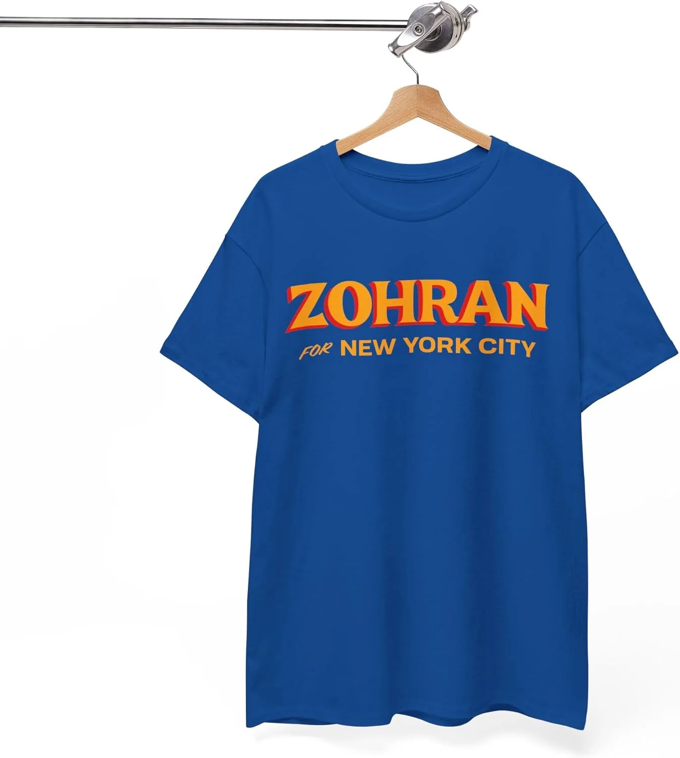 Футболка Zohran Mamdani, NYC Mayor Tee, унисекс хлопковая футболка для сторонников, фан-футболка Zohran Mamdani for NYC, политическая GENERIC, Royal — фото 2