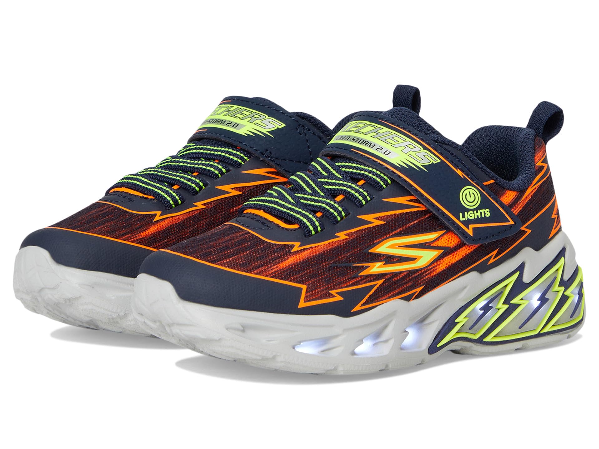 

Кроссовки SKECHERS KIDS Light Storm 2.0-Bolt-Brights 400149L, Navy/Orange