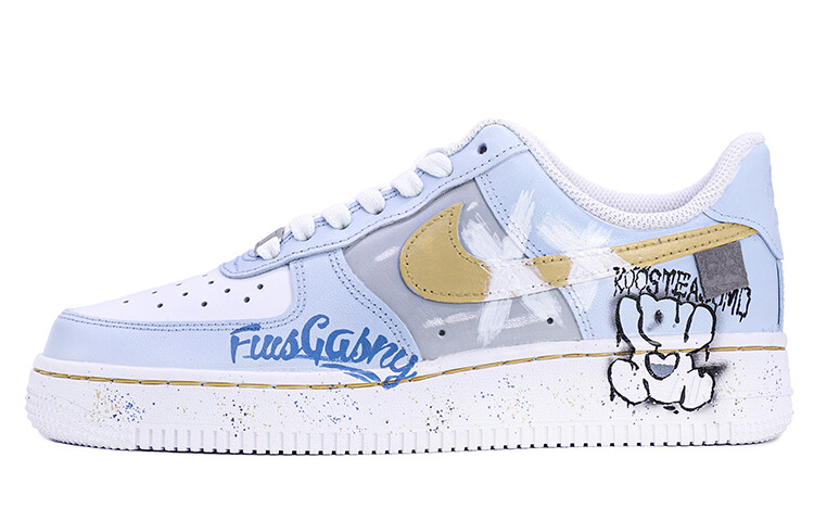 

Кроссовки Nike Air Force 1 Skateboard Shoes Men Low-Top Gray Blue