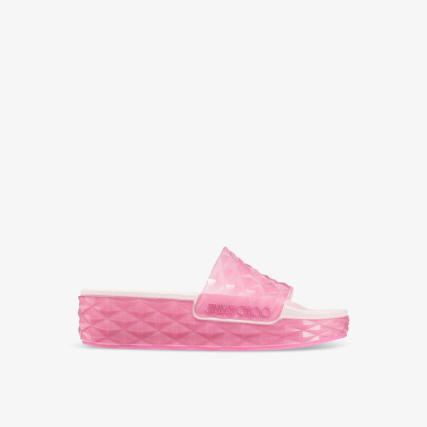 

Резиновые ползунки с ромбовидной платформой Jimmy Choo, розовый