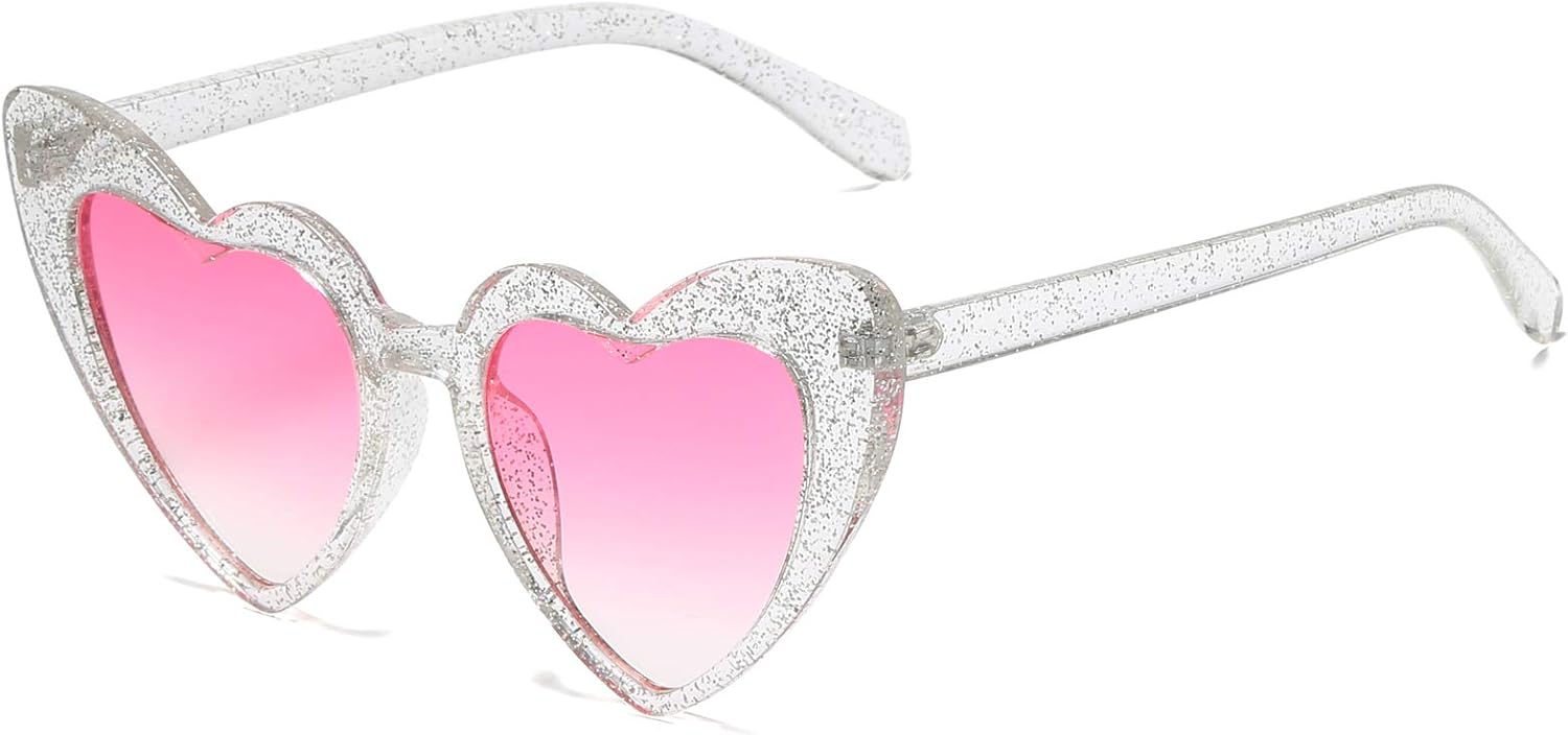 

Солнцезащитные очки в форме сердца для женщин, модные солнцезащитные очки «кошачий глаз» в форме сердца, винтажные, милые, ретро, ​​симпатичные солнцезащитные очки YOSHYA, Babi / Pink