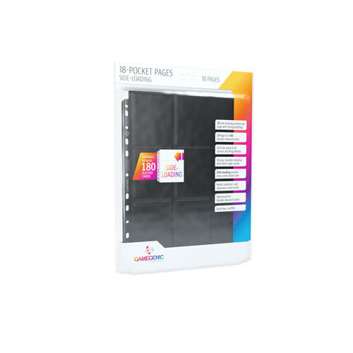 

Папка для карт Gamegenic Sideloading 18-Pocket Pages 10 Pcs Pack Black Gamegenic