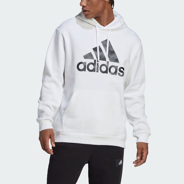 Толстовка с капюшоном из французского трикотажа с камуфляжным принтом Adidas, белый — фото 3