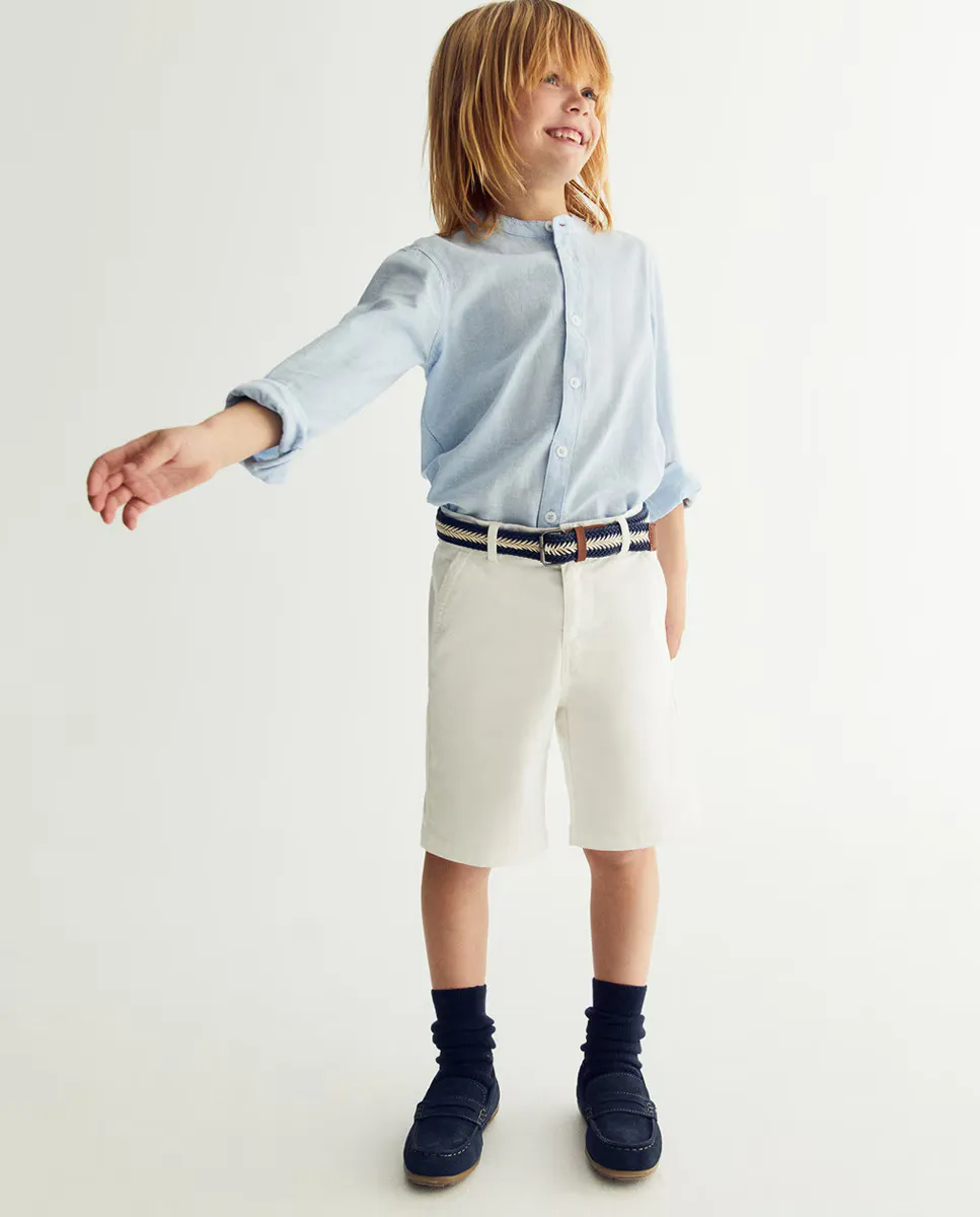 

Льняная рубашка Sfera, синий