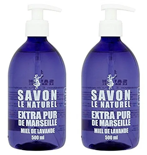 Натуральное жидкое мыло Savon Le Naturel Extra Pure de Marseille Lavender Honey 500 мл (2 шт.) Savon Le Naturel