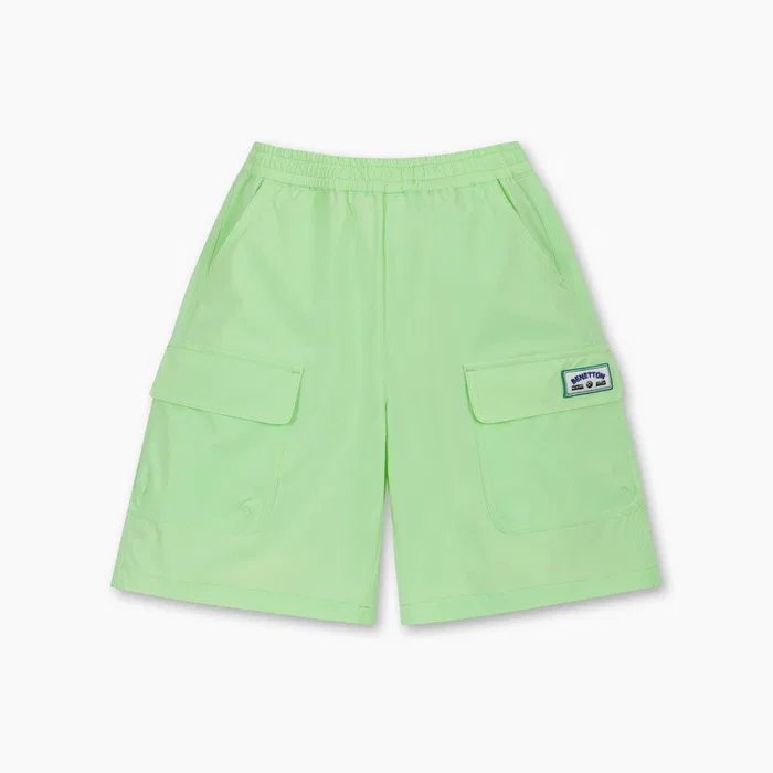 Детские лавандовые эластичные шорты 5.5/4 от Benetton Kids