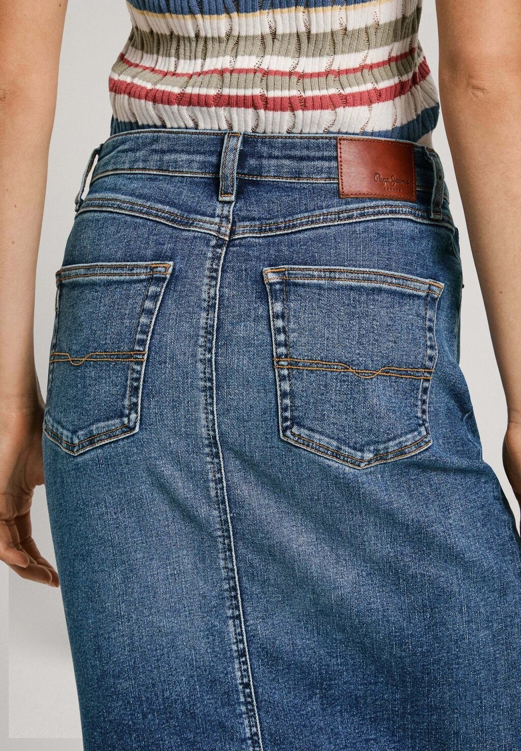 

Джинсовая юбка Pepe Jeans, синий деним