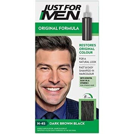 Just For Men Краска для седых волос Shampoo-In Color для мужчин - темно-коричневый — фото 2